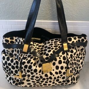 NEW calf skin leopard print Michael Kors satchel